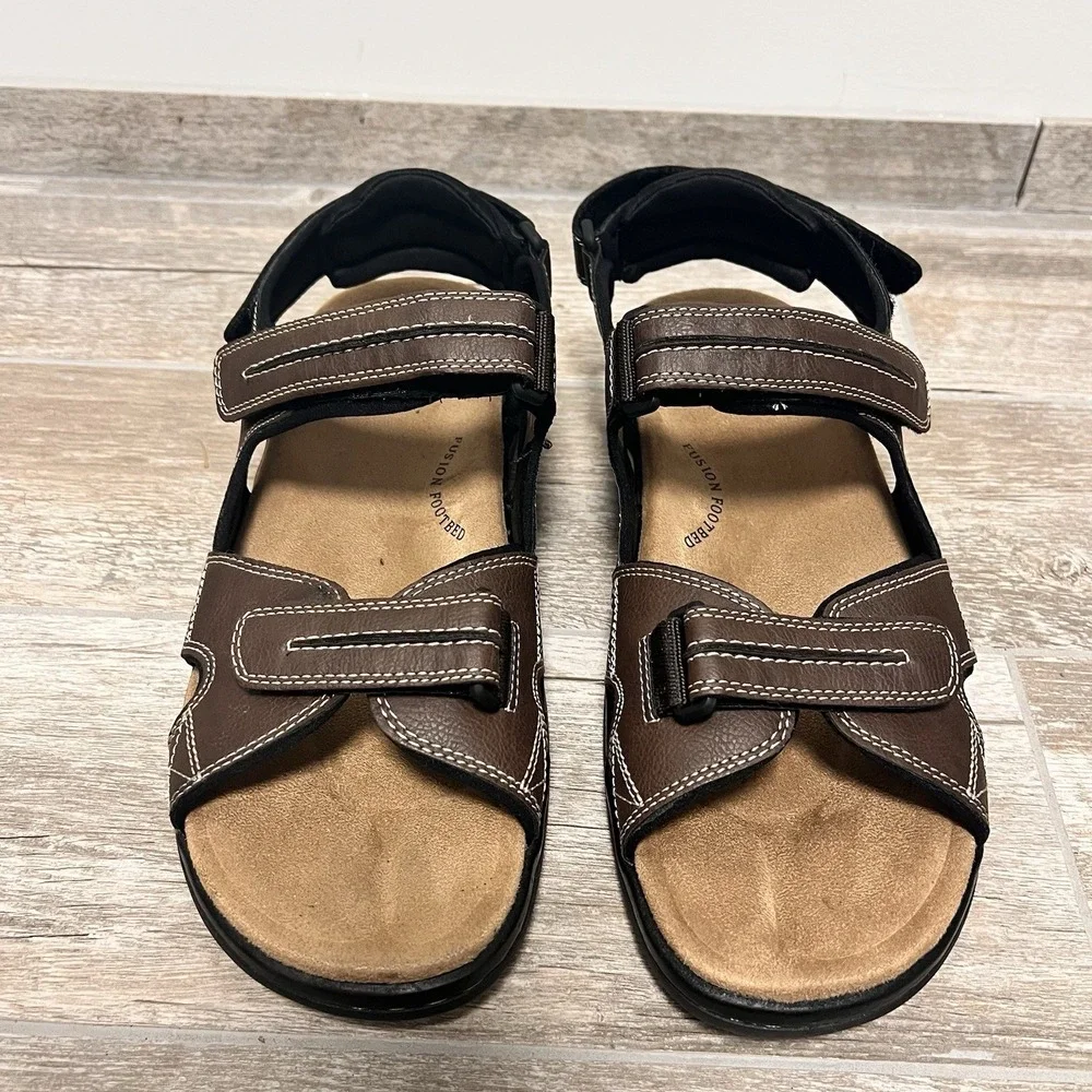 NEW Dockers Sandals Newpage Shoe Men's Size‎ 13M Brown Memory Foam Comfort Flats